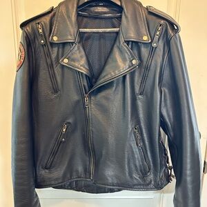 Black Leather Biker Jacket